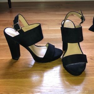 Report black platform heels